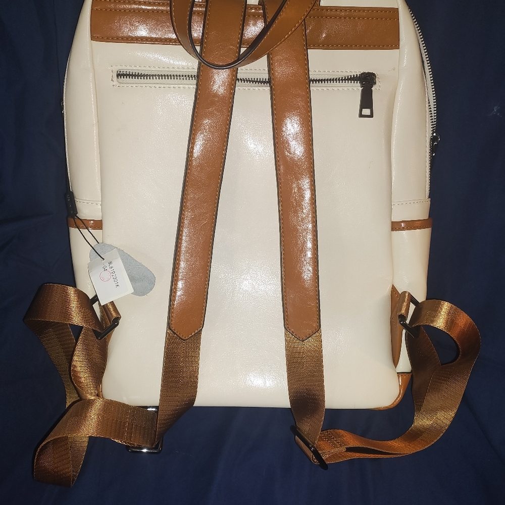 Chic Cream and Brown Backpack